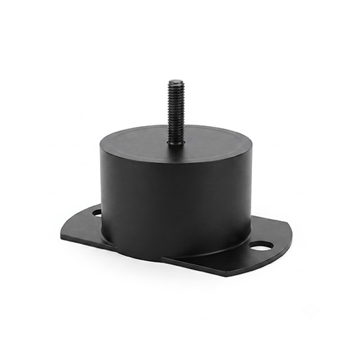 Soporte rectangular con planta de caucho y tornillo 1/2