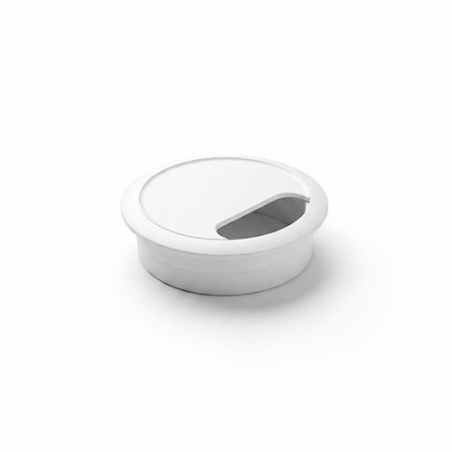 Pasacable plástico para mesa blanco 54 mm