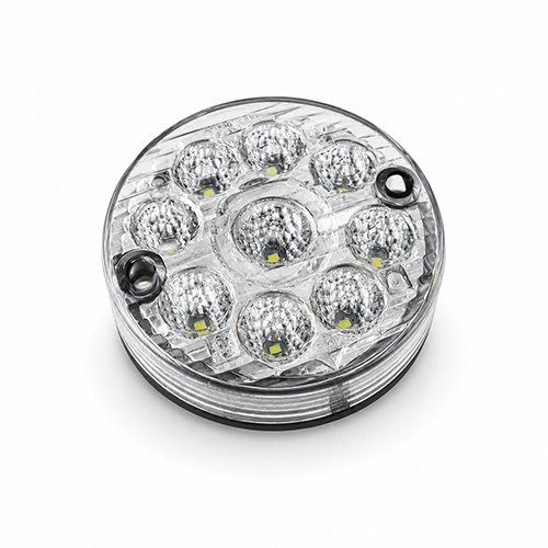 Lámpara led redonda de cristal