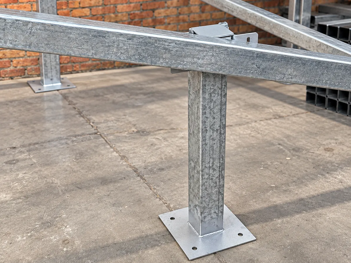 Columna sobre platina base